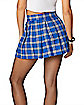 Adult Blue Plaid Plus Size Skirt