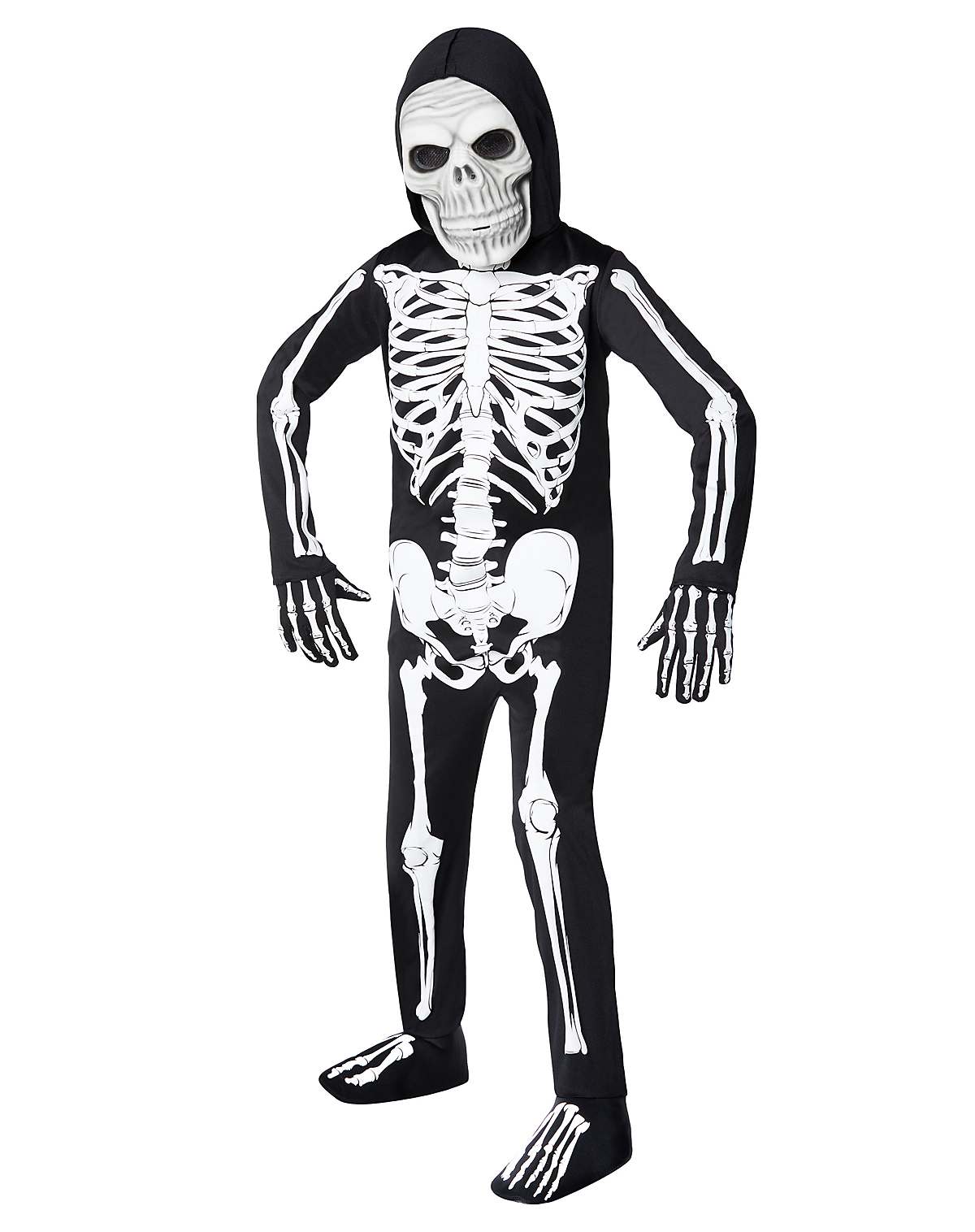 Kids Masked Skeleton Costume