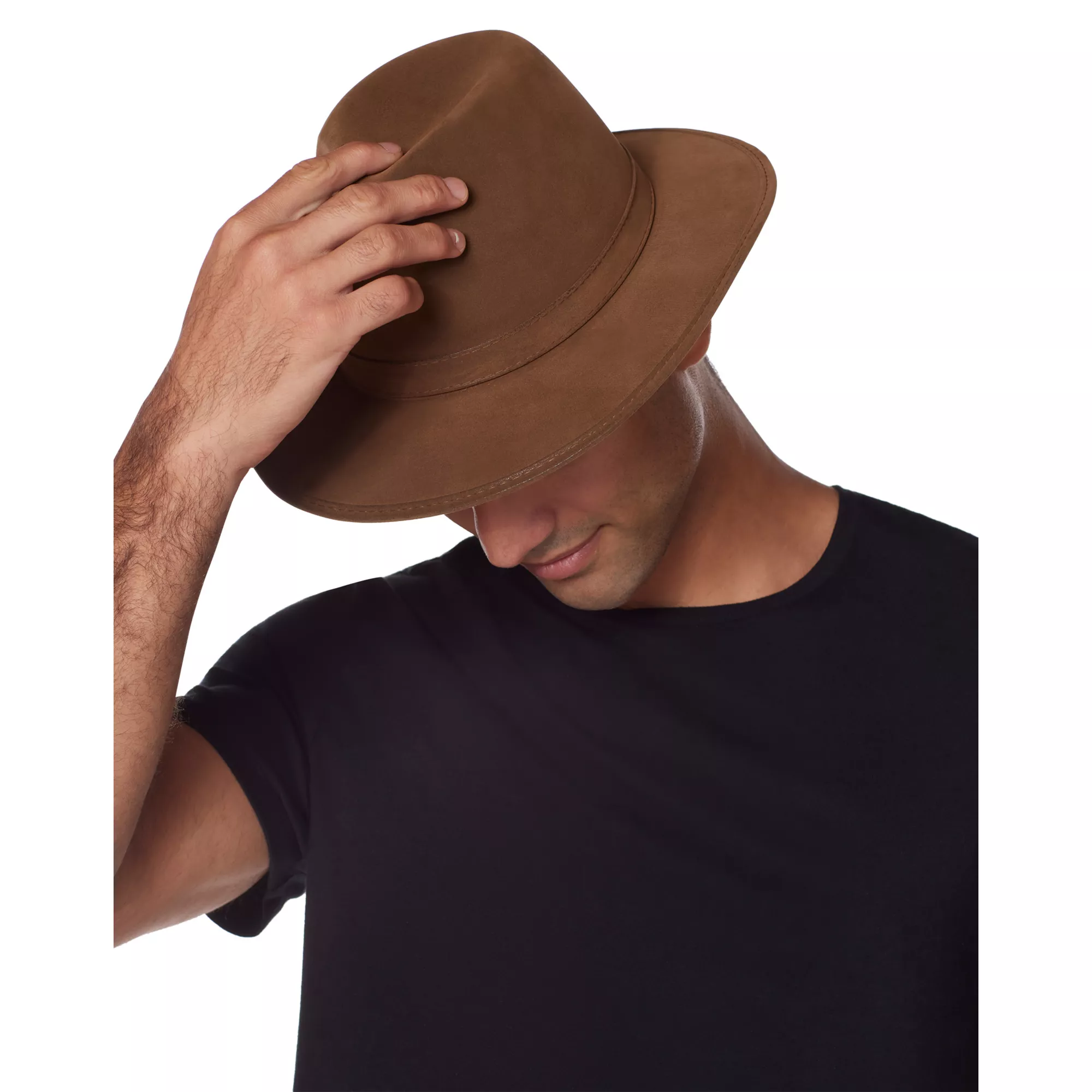 Brown Fedora at Spirit Halloween