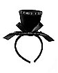 Black Gothic Mini Hat Headband