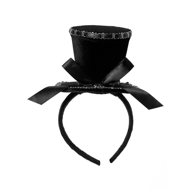 Black Gothic Mini Hat Headband at Spirit Halloween