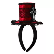 Gothic Cross Mini Hat Headband at Spirit Halloween