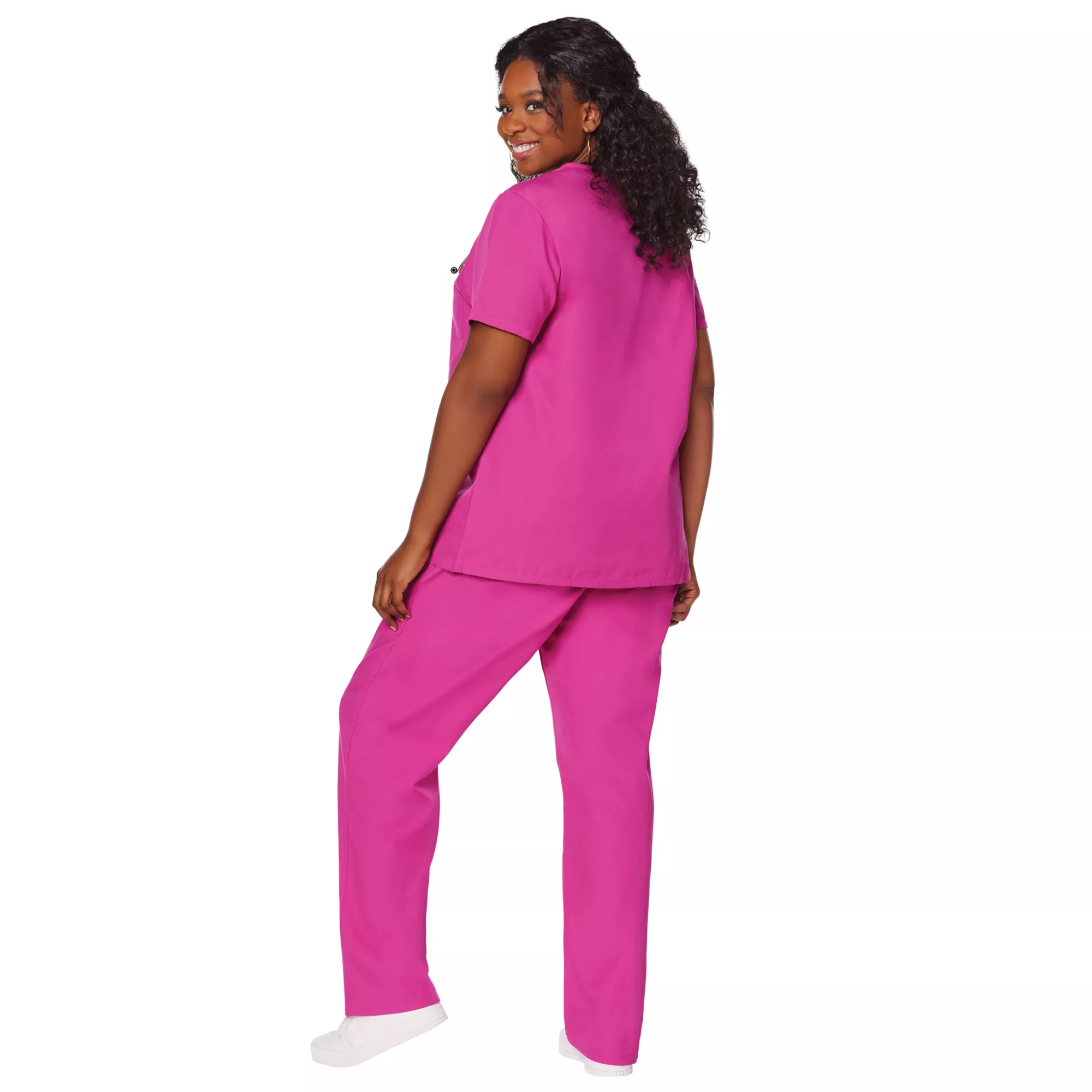 Adult Magenta Medical Scrubs Costume at Spirit Halloween