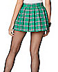 Adult Green Plaid Plus Size Skirt
