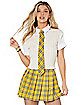Yellow Plaid Schoolgirl Tie