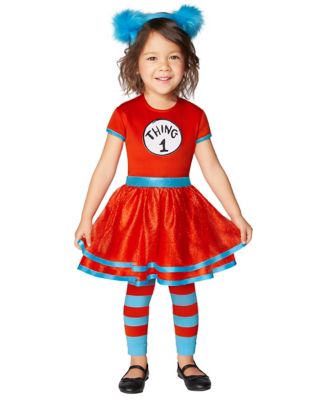 Toddler Thing 1 and Thing 2 Dress Costume – Dr. Seuss - Spirithalloween.com
