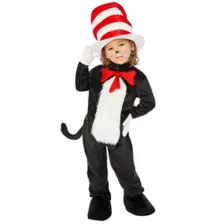 Toddler Cat in the Hat Jumpsuit Costume – Dr. Seuss at Spencer's