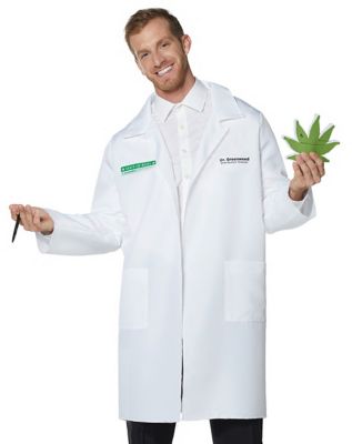 Adult Dr. Greenweed Plus Size Costume, White, 2X - Spirit Halloween