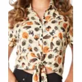 Adult Vintage Halloween Icon Tie Front Shirt and Tote Bag at Spirit Halloween