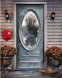 Halloween HAUNTED BATHROOM Under The Lid PEEPER IT Clown CLING toilet DECORATION 