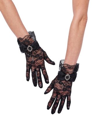 Gothic lace hot sale gloves