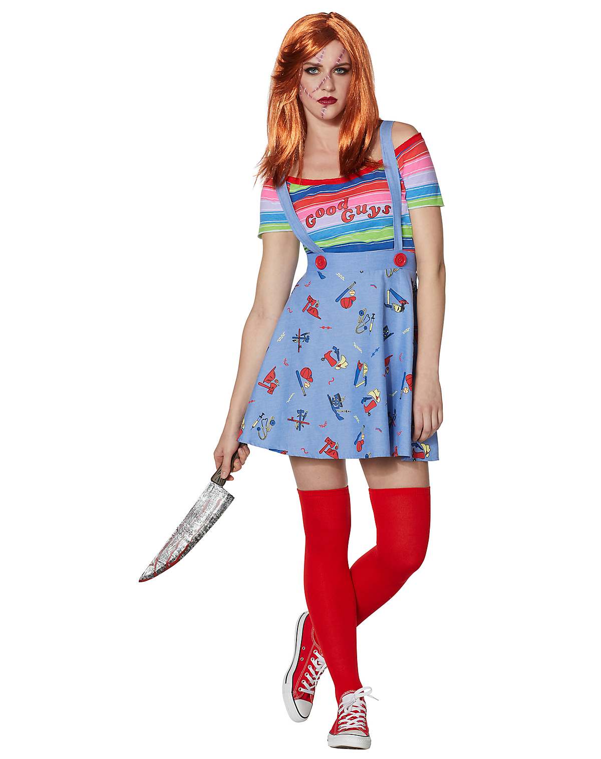Adult Plus Size Chucky Good Guys Skirt Costume