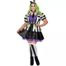 Adult Beetlejuice Plus Size Dress Costume at Spencer's