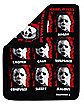 Faces of Michael Myers Fleece Blanket - Halloween
