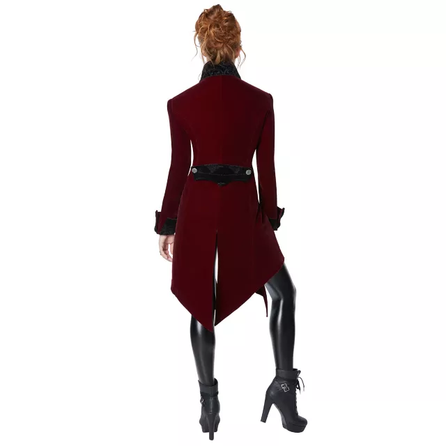Lady Vampire Jacket Burgundy Adult Lady Vampire Jacket Burgundy Adult