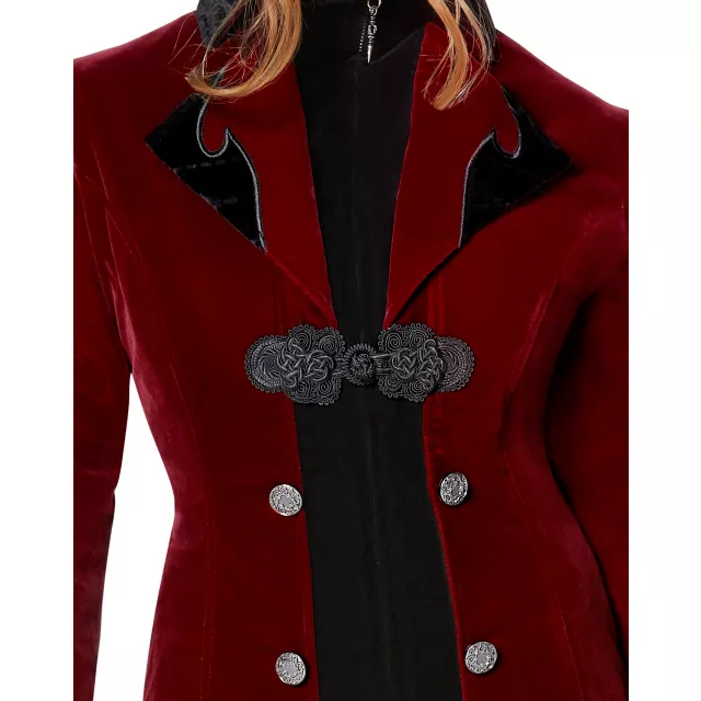 Lady Vampire Jacket Burgundy Adult