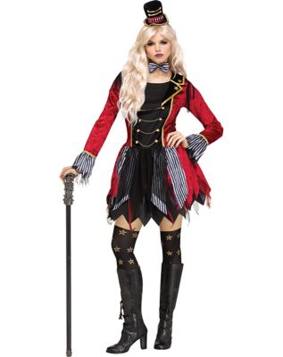  Yeahdor Women's Circus Ringmaster Costume Adults Halloween Red  Showman Ringleader Bodysuit Cosplay Red&Black Small : Clothing, Shoes &  Jewelry