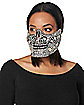 Glam Skeleton Rhinestone Half Mask