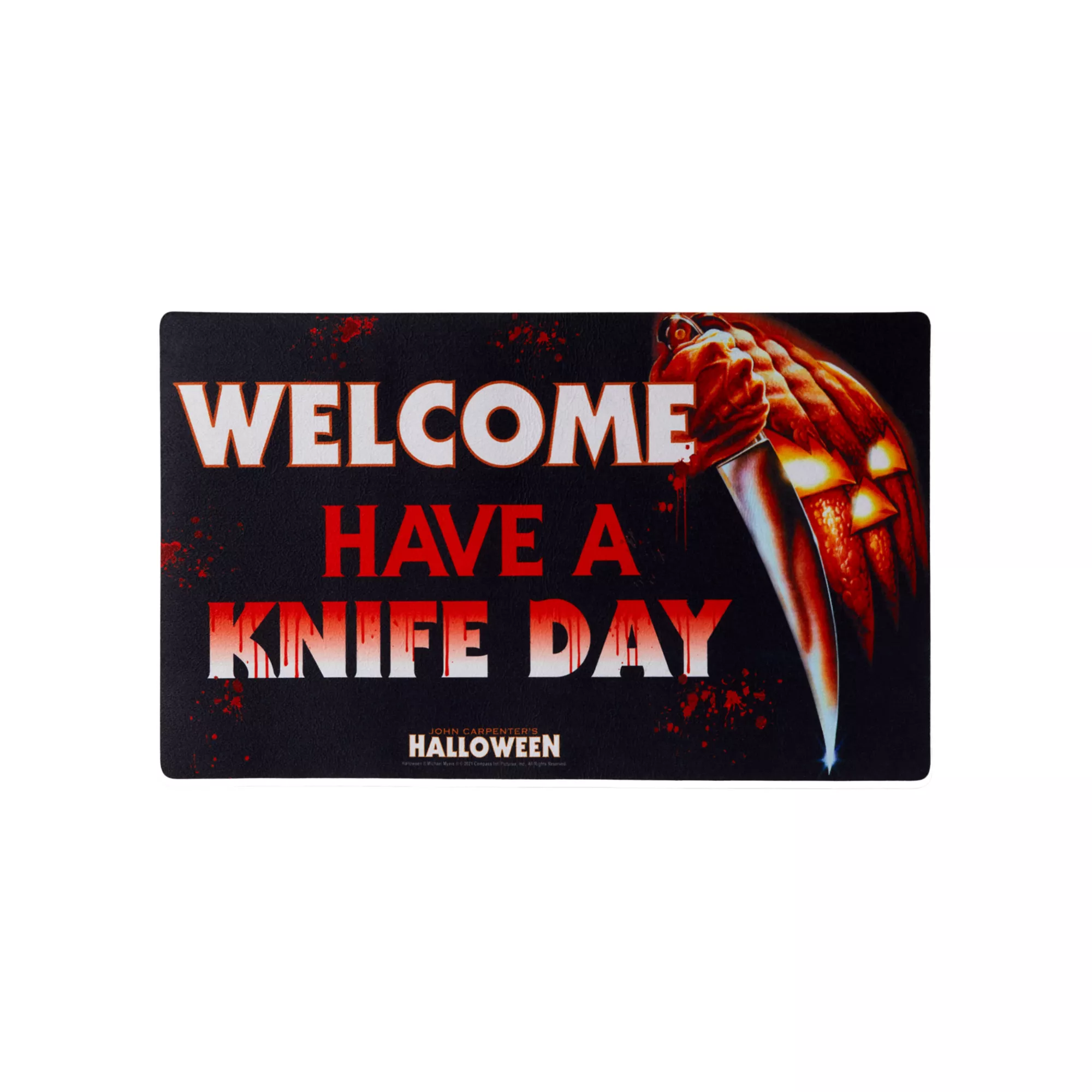 Michael Myers Have A Knife Day Doormat - Halloween at Spirit Halloween