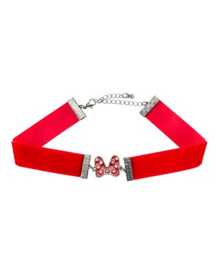 Minnie Mouse Bow Choker Necklace
