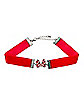 Minnie Mouse Bow Choker Necklace