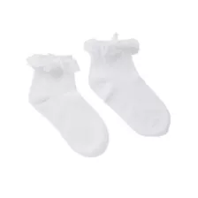 Kids White Ankle Socks at Spencer's