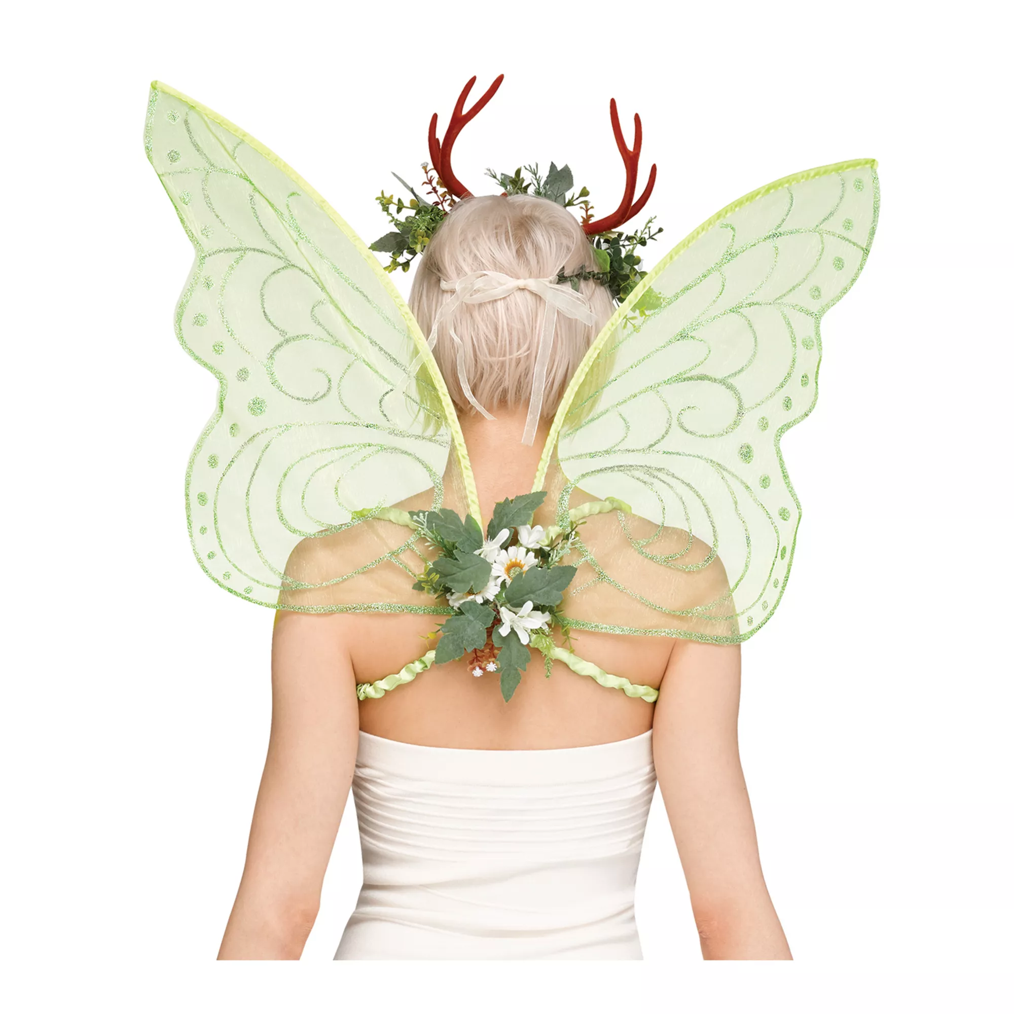 Green Floral Fairy Wings at Spirit Halloween