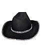 Black Glitter Space Cowgirl Hat
