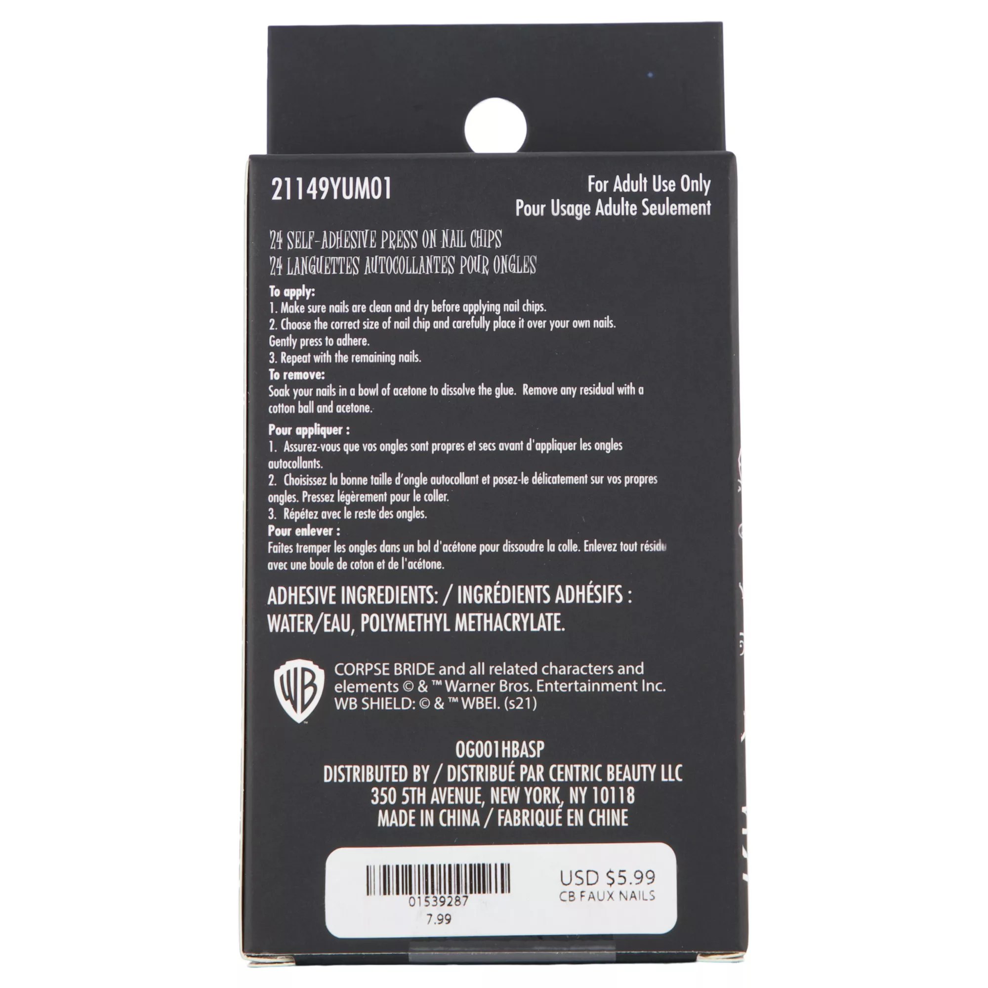 Corpse Bride Press On Nails at Spencer's