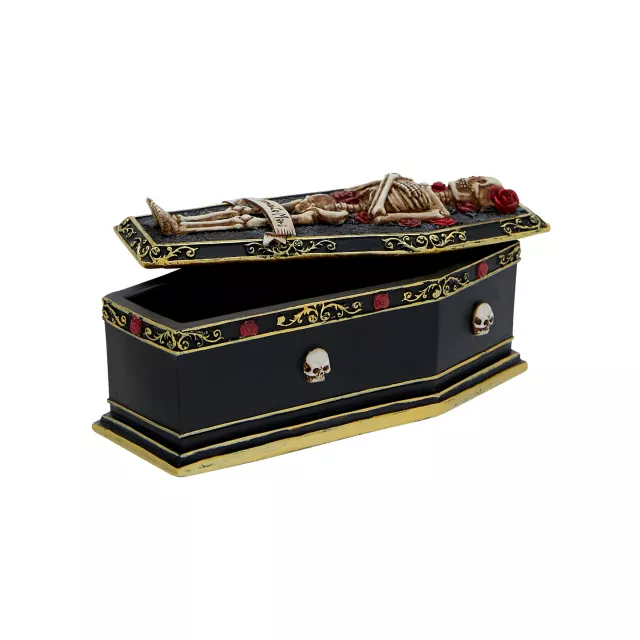 Gothic Noir Skeleton Coffin Box at Spirit Halloween