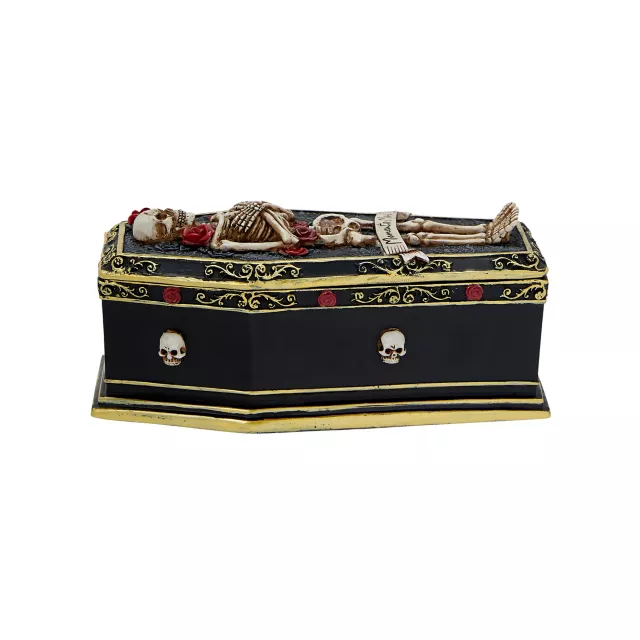Gothic Noir Skeleton Coffin Box at Spirit Halloween