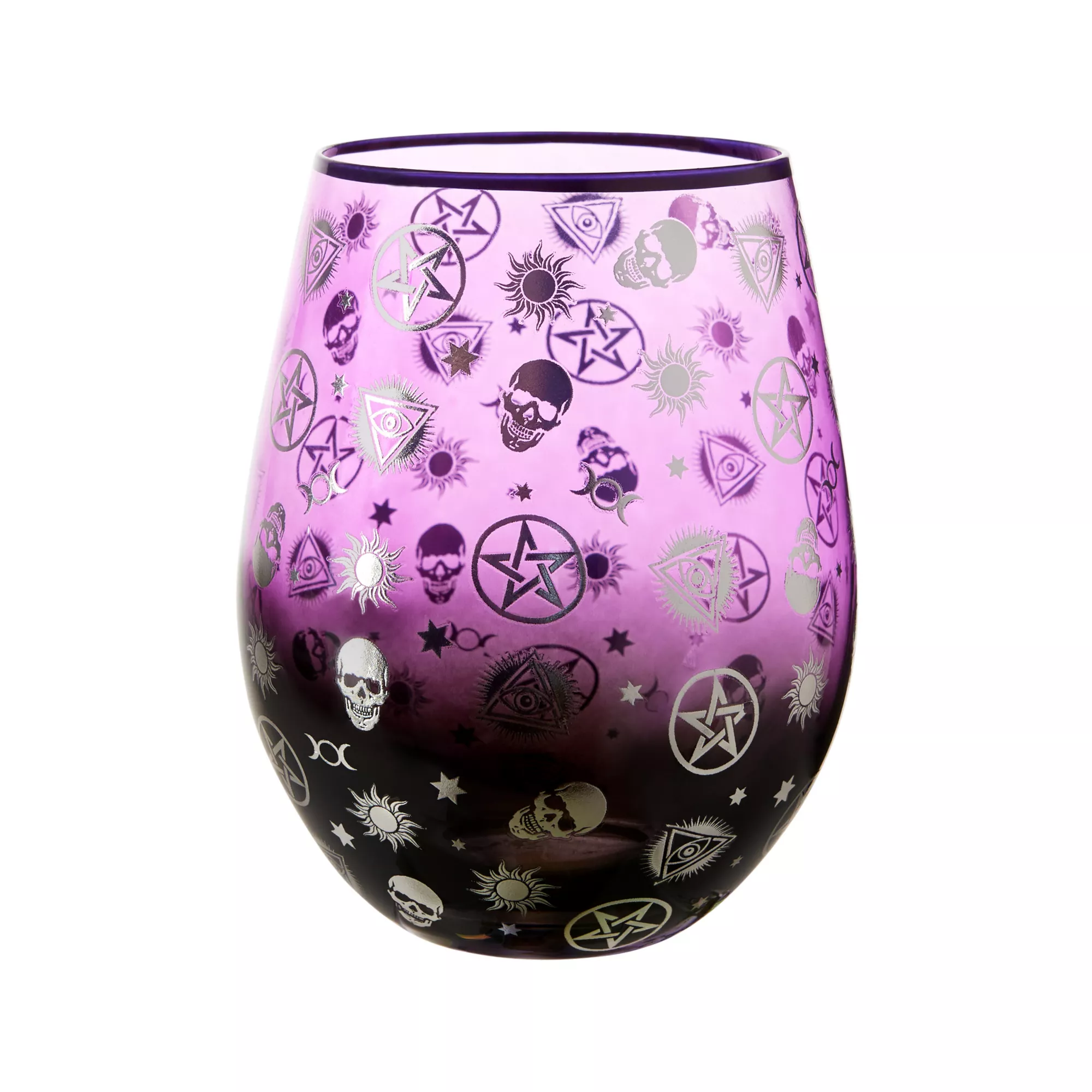 Mystical Arts Symbols Stemless Wine Glass - 20 oz. at Spirit Halloween