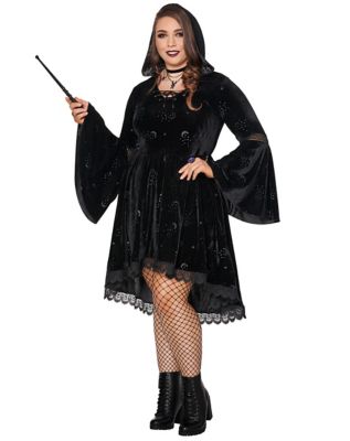 Adult Hooded Coven Plus Size Dress - Spirithalloween.com