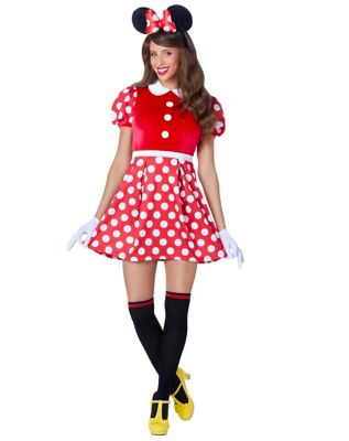 Spirit Halloween Disney Adult Minnie Mouse Costume | Officially Licensed |  Couple Costume | Easy Halloween Costume