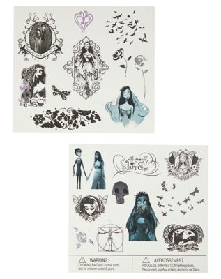 Corpse Bride Temporary Tattoos - Spirithalloween.com