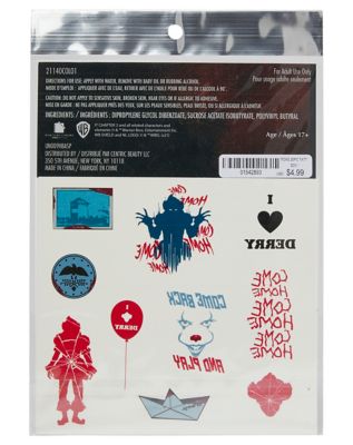 It: Chapter Two Temporary Tattoos