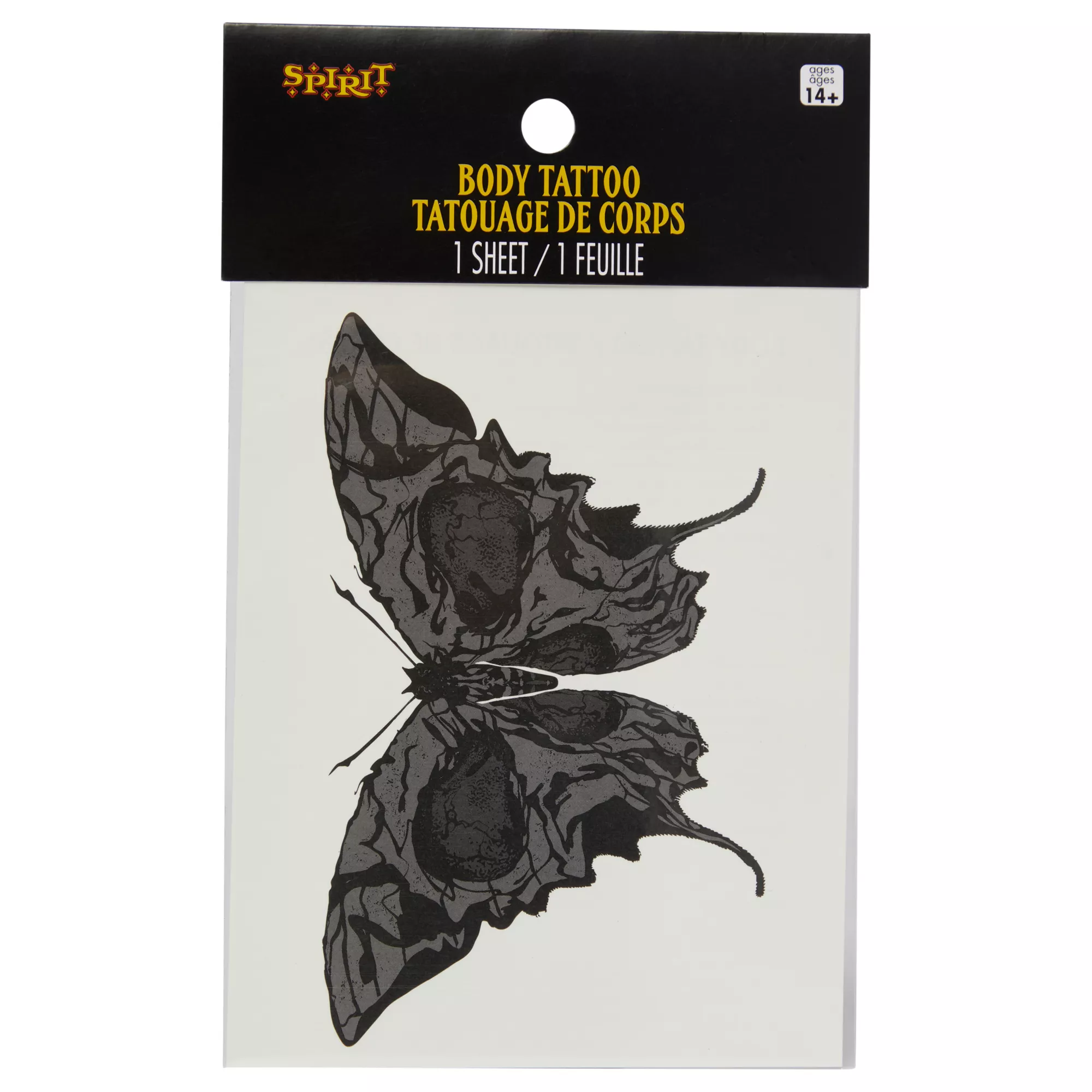 Moth Butterfly Temporary Tattoo at Spencer's