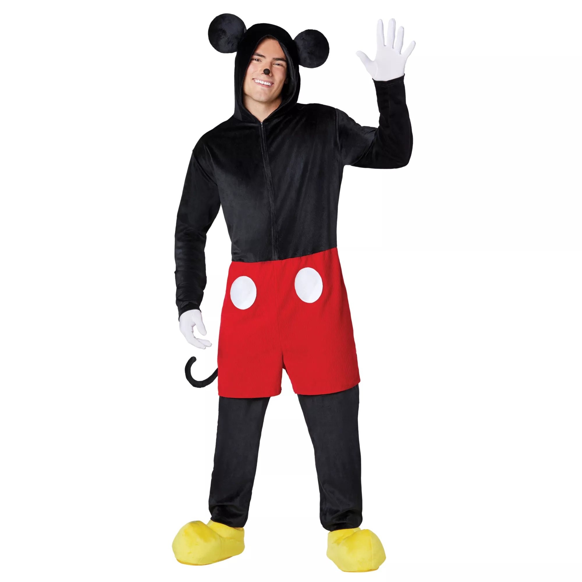 Adult Mickey Mouse Jumpsuit Costume -  Mickey and Friends at Spencer's
