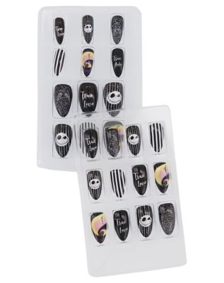 Jack Skellington Press-On Nails - The Nightmare Before Christmas, Black - Spirit Halloween