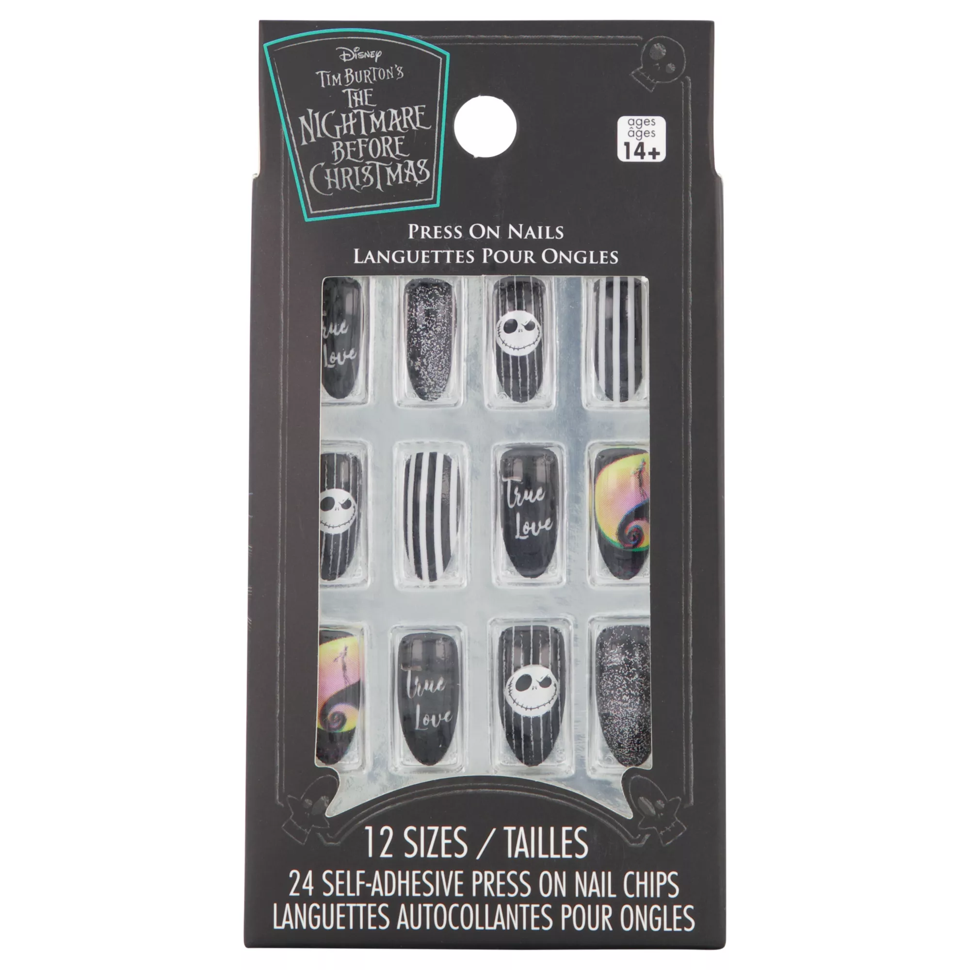 Jack Skellington Press-On Nails - The Nightmare Before Christmas at Spencer's