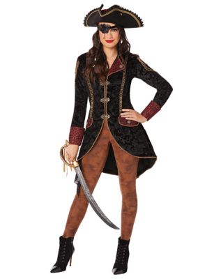 InCharacter Costumes Pirate Captain Peter Pan Hook Jack Sparrow Men's  Halloween Fancy-Dress Costume for Adult, M 