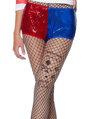 Pantaloncini Harley Quinn Suicide Squad – Gonna Fantasia Metallizzata Cosplay Donna - Foto 3