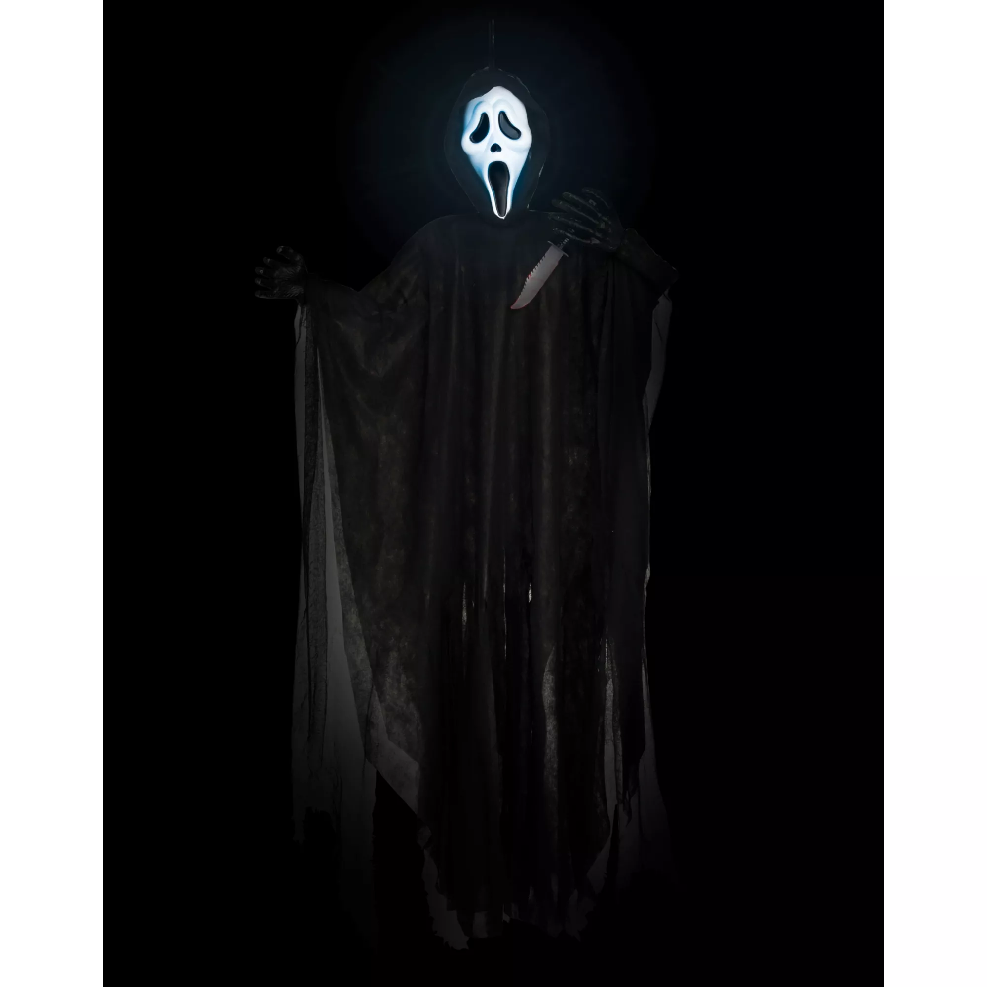 5 Ft Light-Up Ghost Face Hanging Prop - Decorations at Spencer's