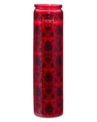 Damask Gothic Noir Pillar Candle