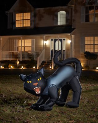 Scary Black Cat Halloween Stickers