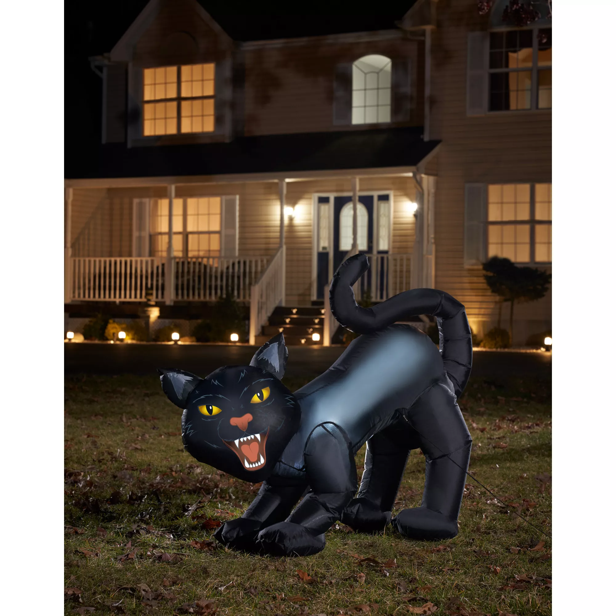 4 Ft Light-Up Scary Cat Inflatable - Decorations at Spirit Halloween