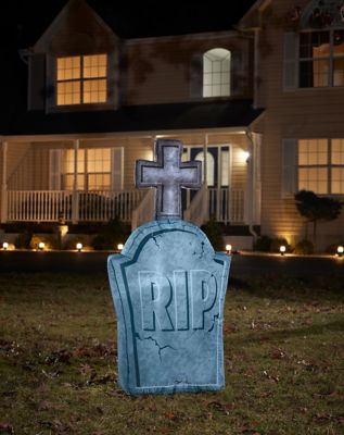 01547496 - 4 Ft Light-Up Tombstone Inflatable Decoration