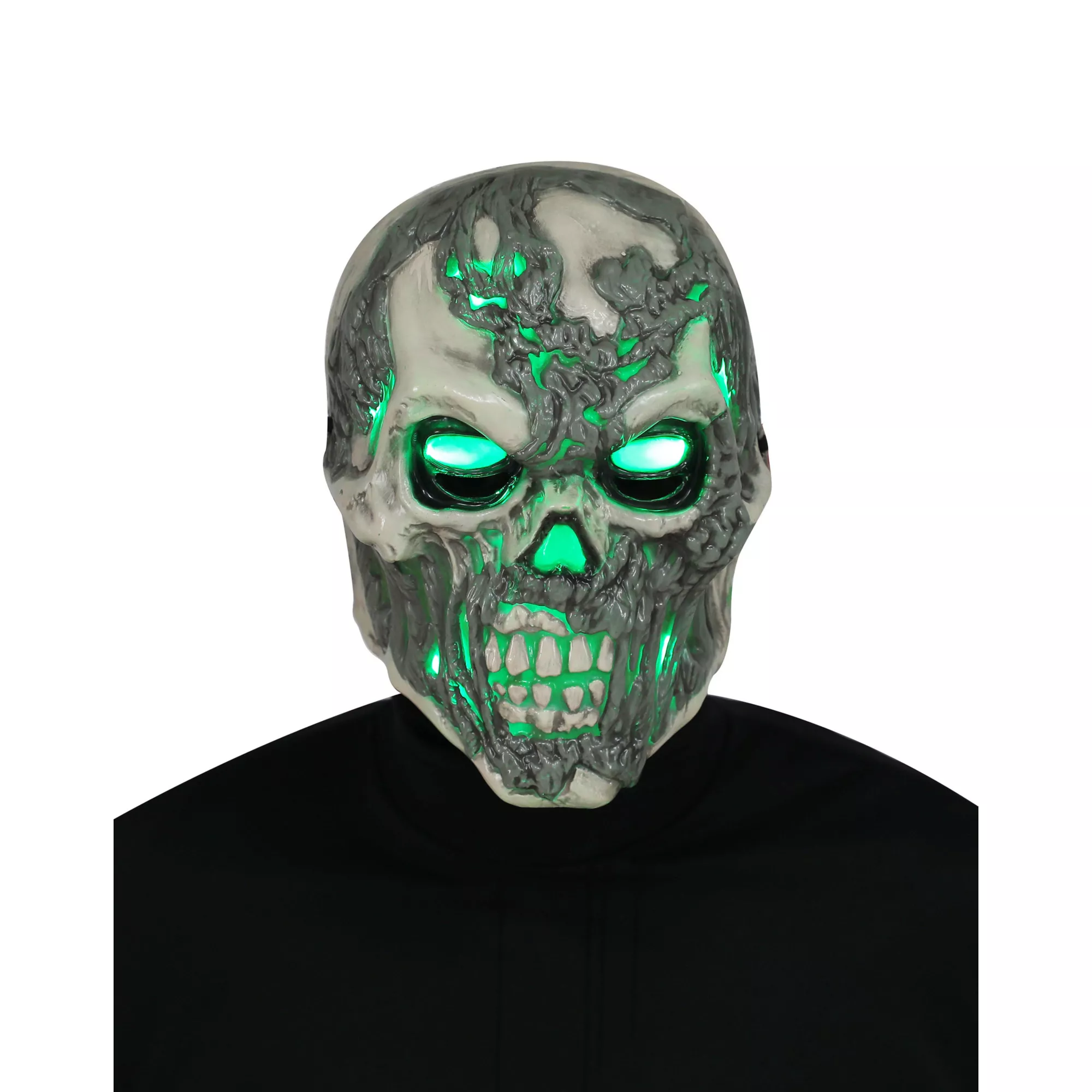 Light-Up LED Toxic Zombie Half Mask at Spirit Halloween