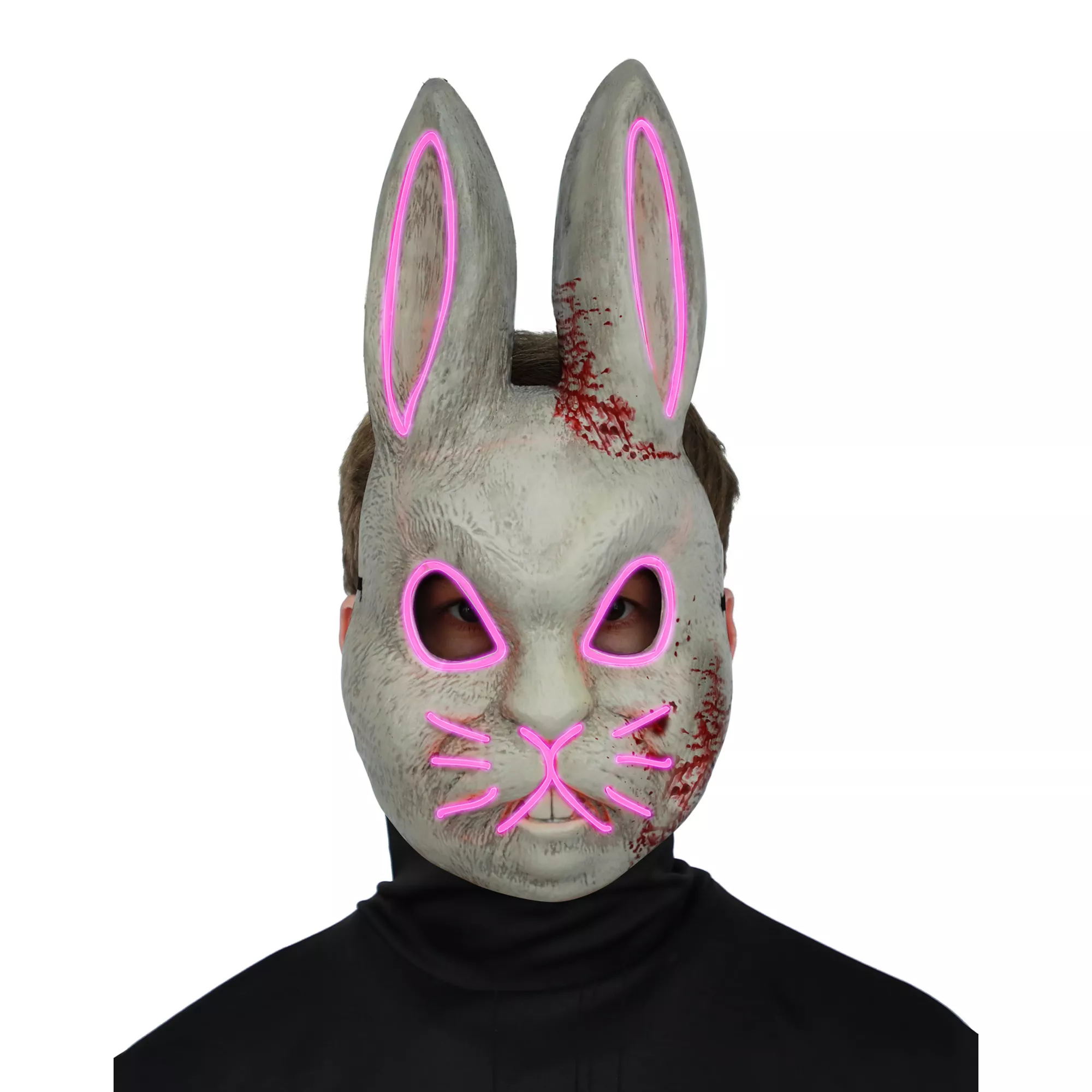 Light-Up EL Wire Bad Bunny Half Mask at Spencer's