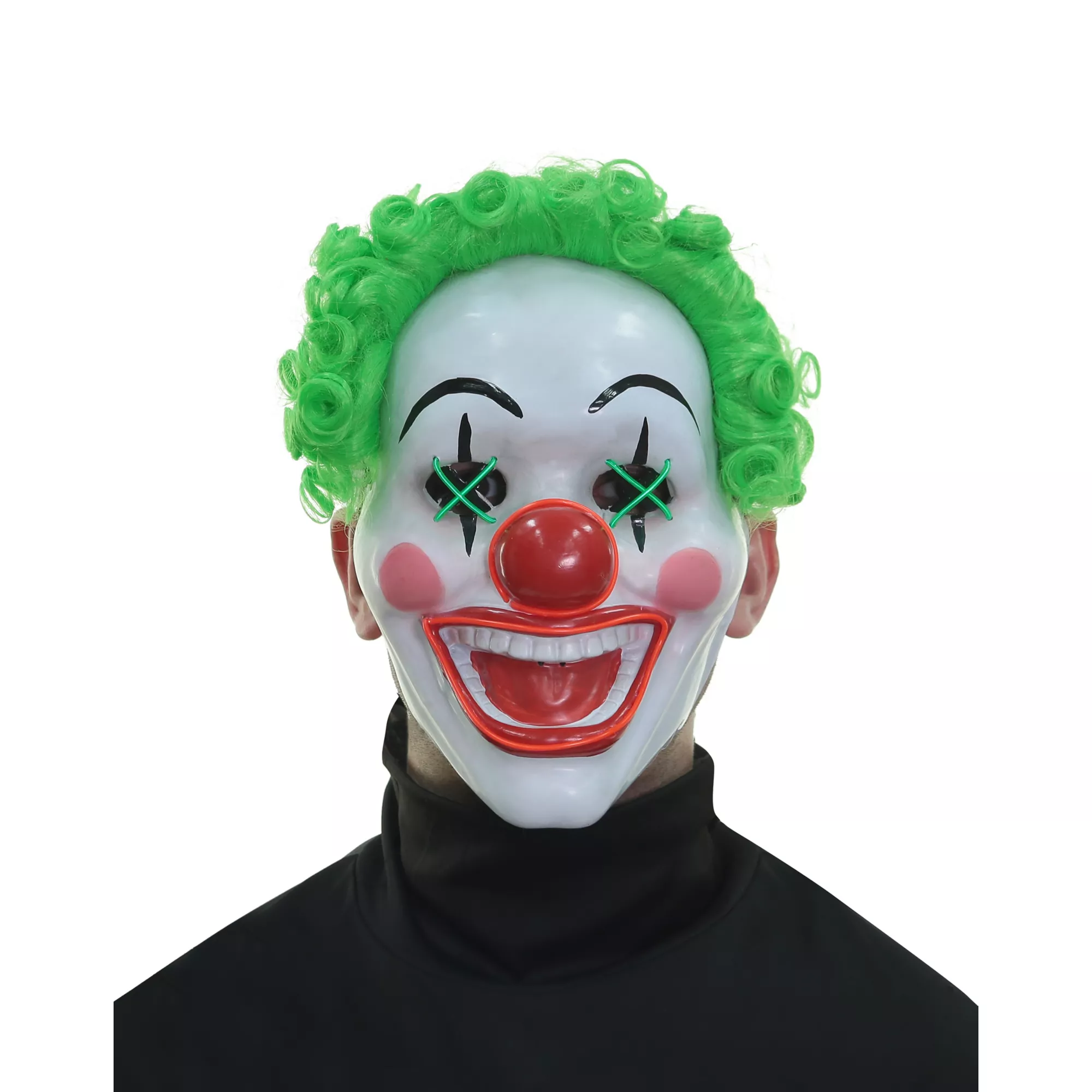 Light-Up El Wire Jokes on You Clown Half Mask at Spirit Halloween